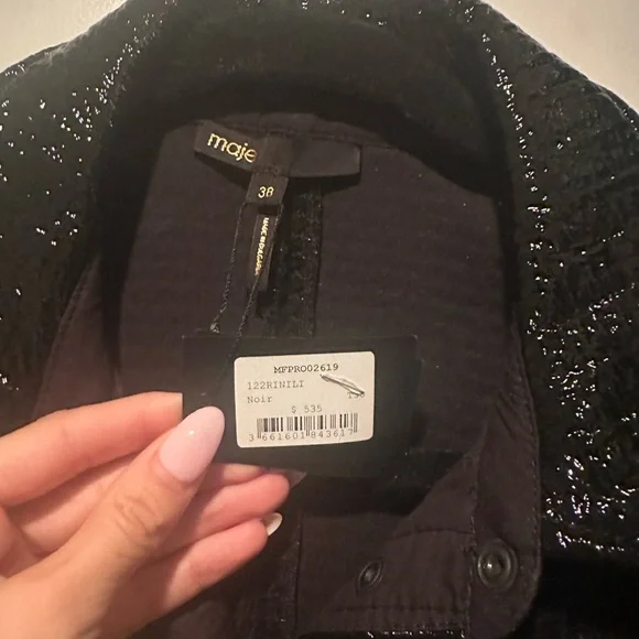 NWT Maje Black Rinili tweed dress - Picture 3 of 4